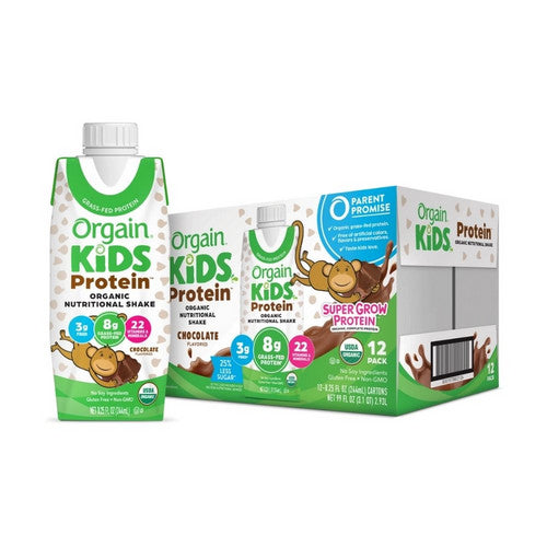 Orgain, Pediatric Oral Supplement Orgain  Kids  Protein Organic Nutritional Shake Chocolate Flavor 8Â¼ oz. Ca, Count of 12