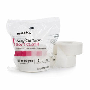 McKesson, Medical Tape McKesson Cloth 1 Inch X 10 Yard White NonSterile, Pack Of 2