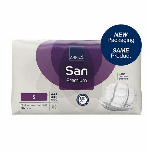 Abena, Incontinence Liner Abri-San Premium 21 Inch Length Moderate Absorbency Fluff / Polymer Core Level 5, Count of 36