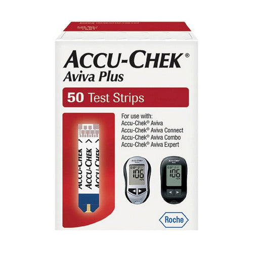Accu-Chek, Blood Glucose Test Strips Accu-Chek  Aviva Plus 50 Strips per Box Tiny 0.6 microliter drop For Accu-, Case Of 36