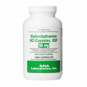 SDA Labs, Diphenhydramine HCL, 50 Mg, 1000 Caps