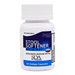 SDA Labs, Stool Softener Original, 100 Mg, 100 Softgels