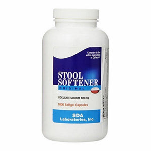 SDA Labs, Docusate Sodium, 100 mg, 1000 Softgels