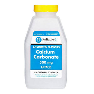 Reliable1, Calcium Carbonate Antacid, 500 mg, 150 Chewable Tabs