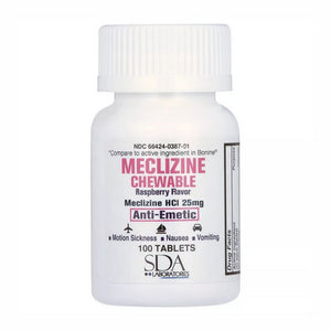 SDA Labs, Meclizine HCL, 25 mg, 100 Chewable Tabs