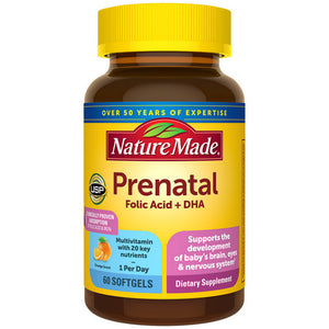 Nature Made, Prenatal Multi with DHA, 200 Mg, 60 Softgels