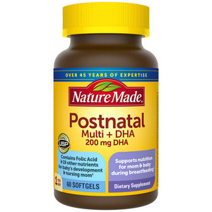 Nature Made, Post Natal Multi + DHA, 200 Mg, 60 Soft gels