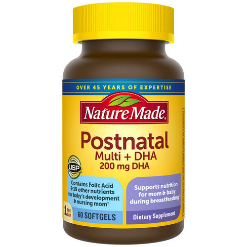 Nature Made, Post Natal Multi + DHA, 200 Mg, 60 Soft gels