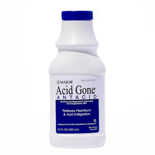 Major Pharmaceuticals, Acid Gone Antacid Liquid, 12 Oz