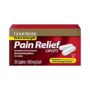 Good Sense, Extra Strength Pain Relief Acetaminophen, 500 Mg, 50 Caplets