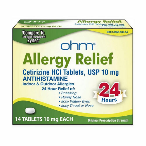 Zyrtec, Cetirizine Hcl, 10 Mg, 14 Tabs