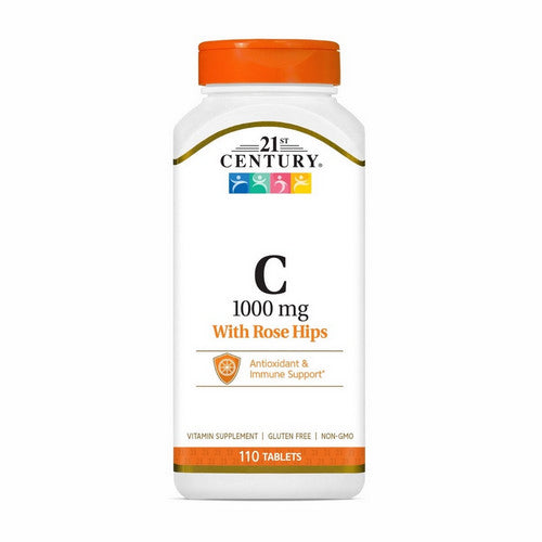 21st Century, Vitamin C with Rose Hips, 1000 Mg, 110 Tabs