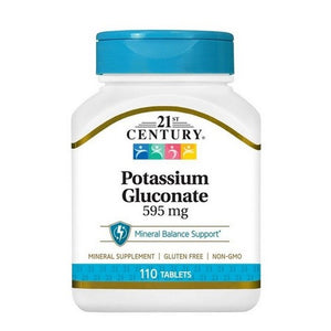 21st Century, Potassium Gluconate, 595 Mg, 110 Tabs