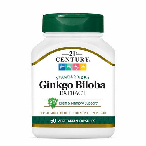 21st Century, Ginkgo Biloba Extract Standardised, 60 Veg Caps