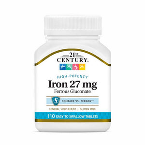 21st Century, High-Potency Iron, 27 Mg, 110 Tabs