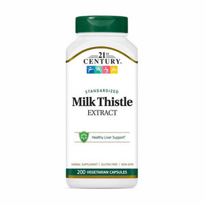 21st Century, Standardised Milk Thistle Extract, 200 Veg Caps