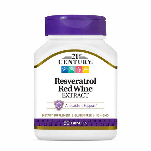 21st Century, Resveratrol Red Wine Extract, 90 Caps