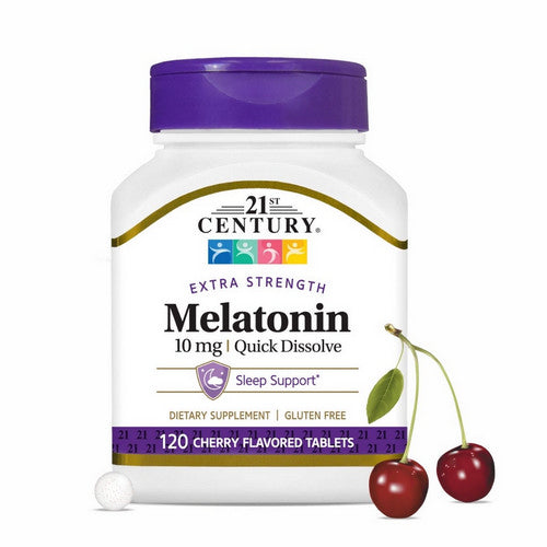 21st Century, Melatonin Quick Dissolve Cherry, 10 Mg, 120 Tabs
