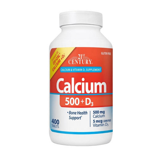 21st Century, Calcium Plus Vitamin D3, 500mg, 400 Tabs