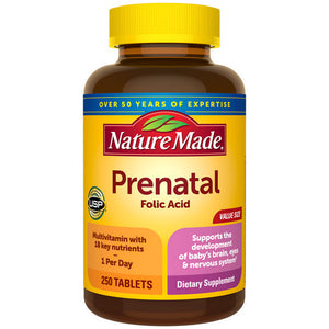 Nature Made, Prenatal Folic Acid, 250 Tabs