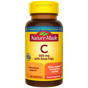 Nature Made, Vitamin C with Rose Hips, 500mg, 130 Tabs