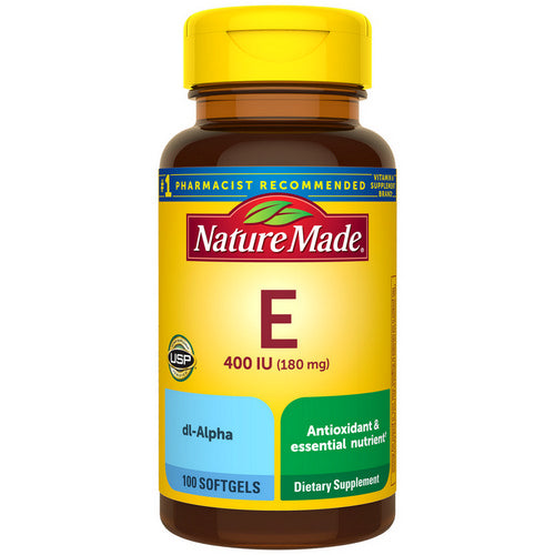 Nature Made, Vitamin E DL-Alpha, 180 Mg, 100 Softgels