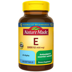 Nature Made, Vitamin E DL-Alpha, 450 Mg, 60 Softgels