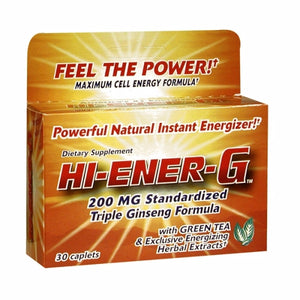 Hi-Ener-G, Hi-Ener-G, 200 mg, 30 Caplets