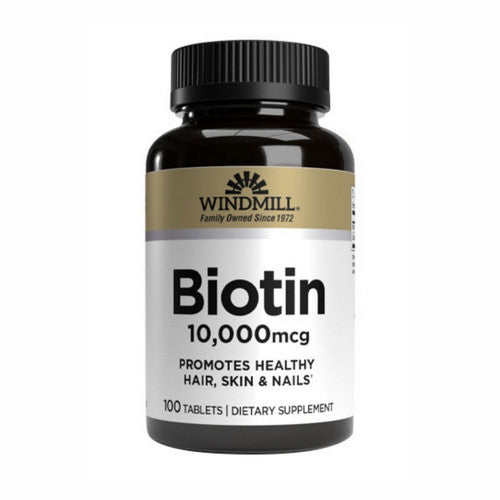 Windmill Health, Biotin, 10,000 Mcg, 100 Tabs
