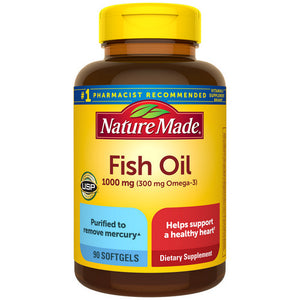 Nature Made, Fish Oil, 1000 Mg, 90 Softgels