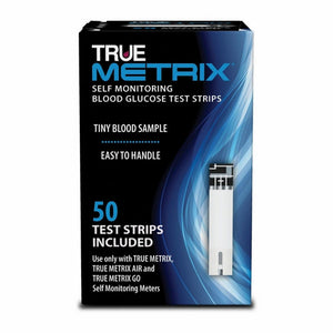 True Metrix, Self Monitoring Blood Glucose Test Strips, 50 Count