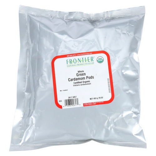 Frontier Coop, Organic Cardamon Pods Green Whole, 1 lb