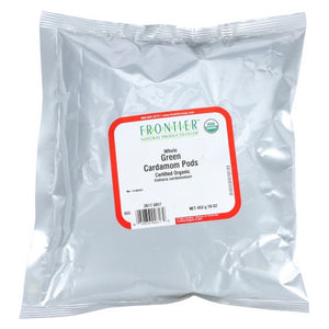 Frontier Coop, Organic Cardamon Pods Green Whole, 1 lb