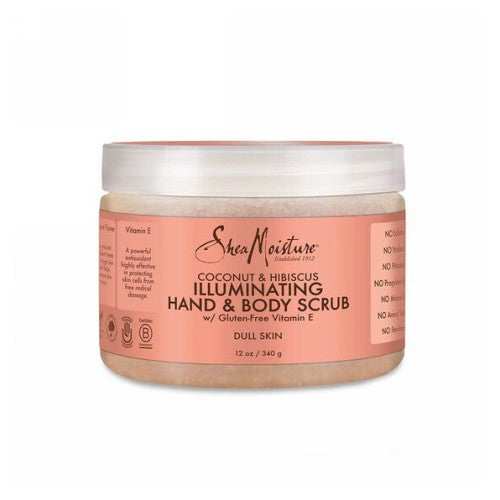 Shea Moisture, Coconut And Hibiscus Illuminating Hand And Body Scrub, 12 Oz