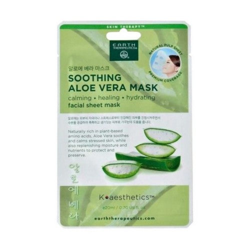 Earth Therapeutics, Face Mask, Aloe Vera 1 Count