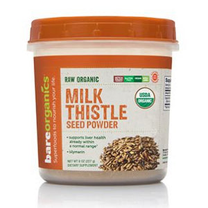 Bare Organics, Milk Thistle Seed Powder Raw, 8 Oz