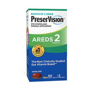 Bausch + Lomb, PreserVision Areds 2 Formula Soft Gels, 60 Softgels