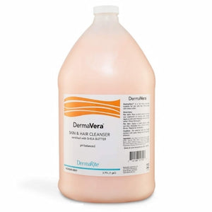 DermaRite, DermaVera Skin & Hair Cleanser Enriched with Shea Butter Ph Balanced, 1 Gallon