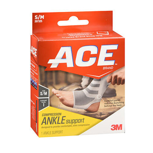 Ace, Ace Compression Ankle Support Small - Medium, 1 Each