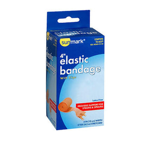 Sunmark, Elastic Bandage With Clips 4 Inch, 1 Each