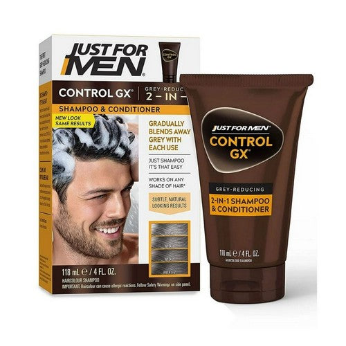 Just For Men, Control Gx 2 In 1 Shampoo And Conditioner, 4 Oz
