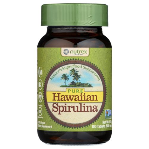 Nutrex Hawaii, Hawaiian Spirulina, 500 MG, 100 Tabs