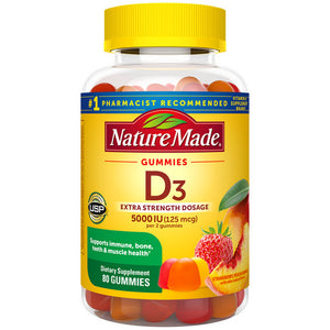 Nature Made, Vitamin D, 125 mcg, 5000 IU 80 Count