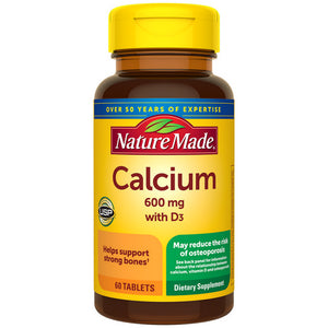 Nature Made, Calcium With Vitamin D3, 600 Mg, 60 Tabs