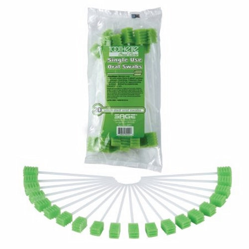 Sage, Plus Oral Swab Untreated Foam Tip, 1 Pack