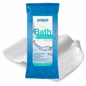 Sage, Rinse-Free Bath Wipe Impreva Bath Soft Pack Unscented, 1 Packet / 5 Count