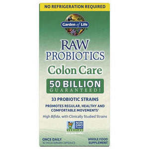 Garden of Life, Raw Probiotics Colon Care, 30 Caps