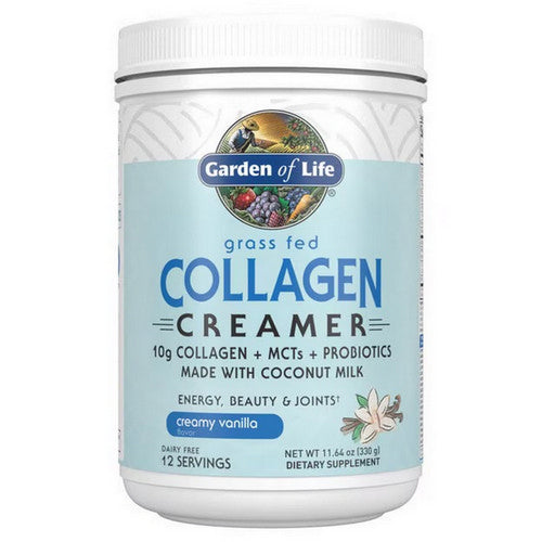 Garden of Life, Grass Fed Collagen Creamer Vanilla Powder, 330 Grams
