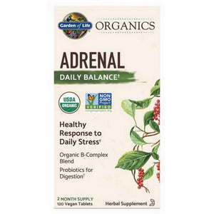 Garden of Life, Organics Adrenal Daily Balance, 120 Vegan Tabs