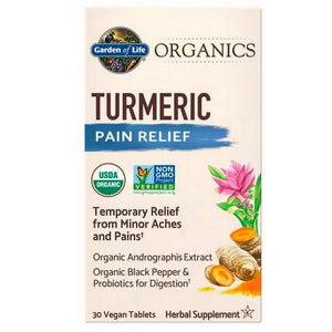 Garden of Life, Organics Turmeric Pain Relief, 30 Vegan Tabs